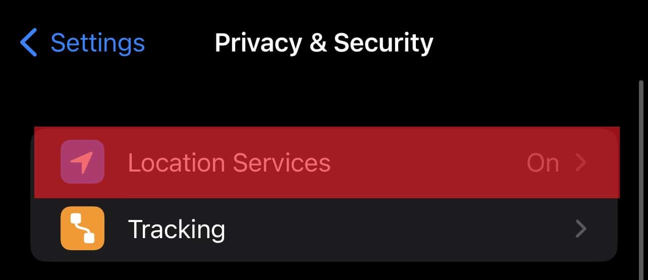 Location Services In Iphone Settings
