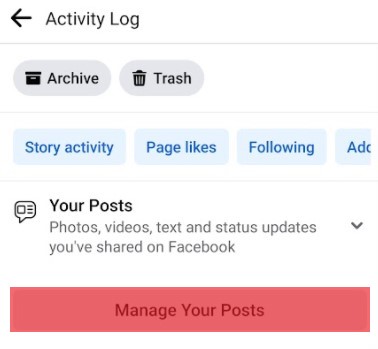 Manage Your Posts Option
