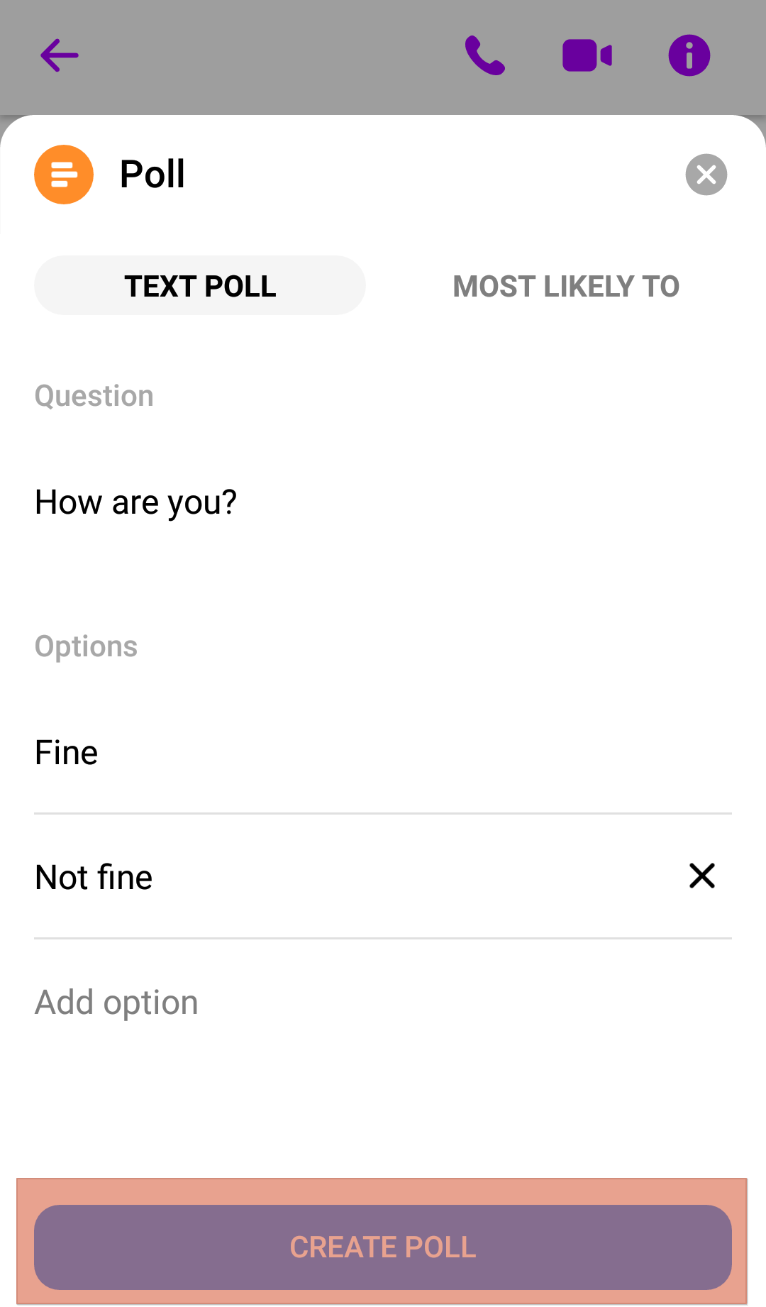 Messenger Create Poll 1