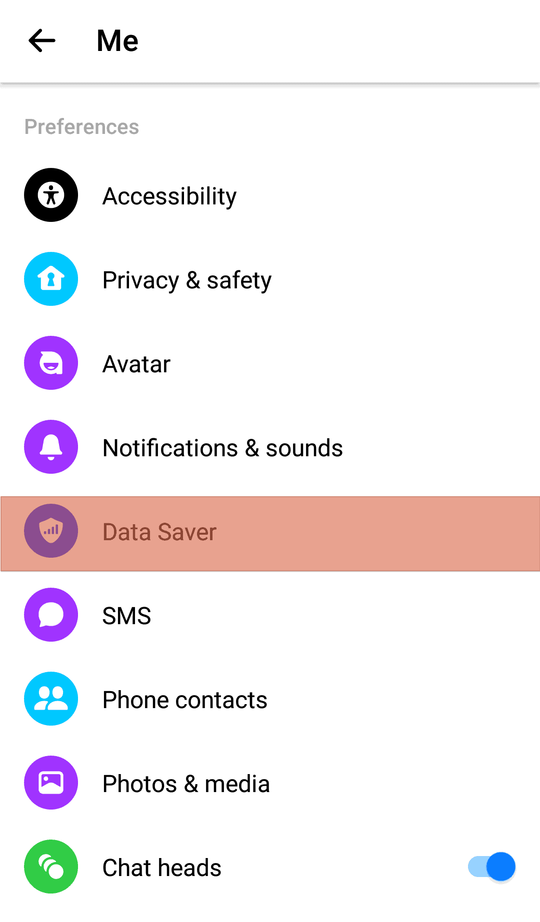 Messenger Data Saver