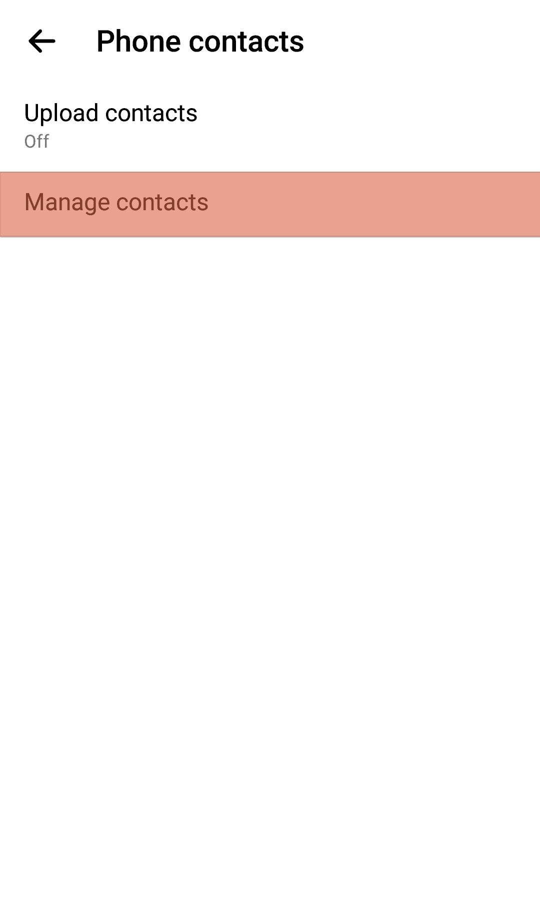 Messenger Manage Contacts