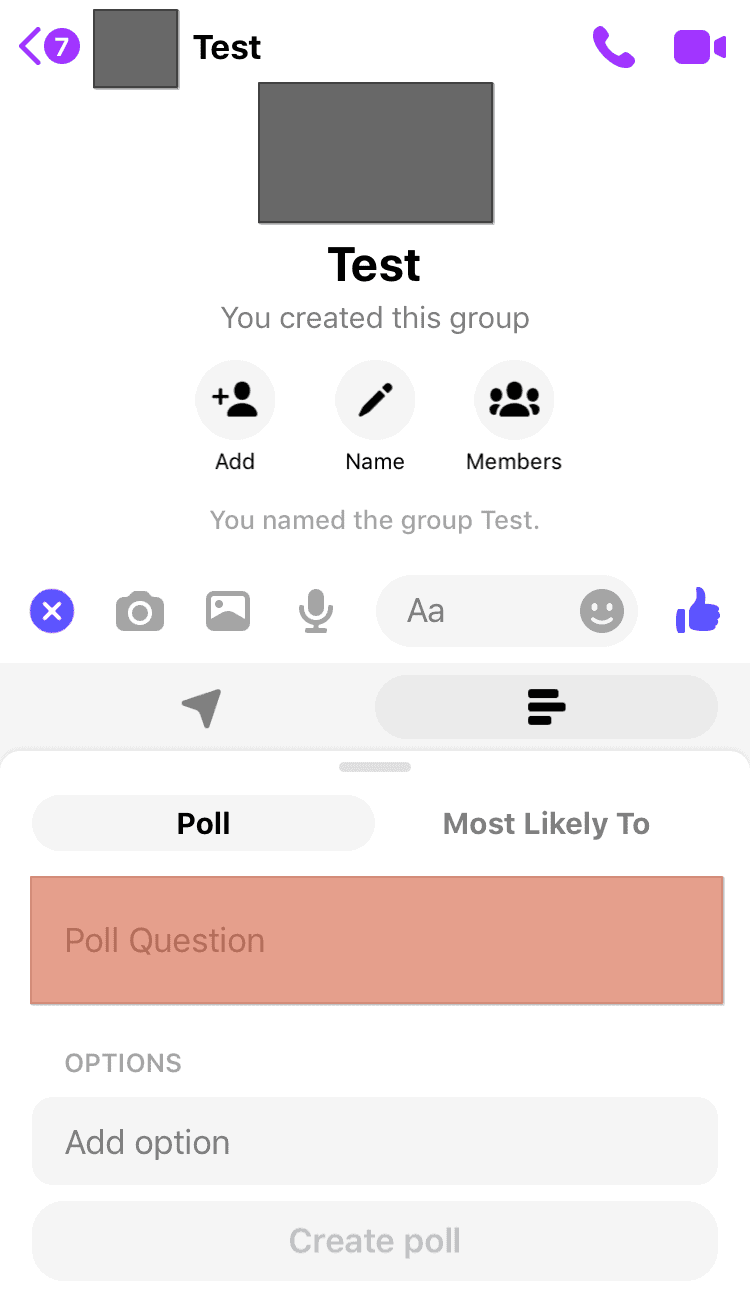 Messenger Poll Question