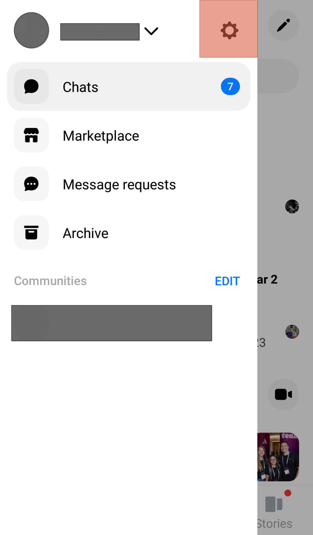 Messenger Settings Icon