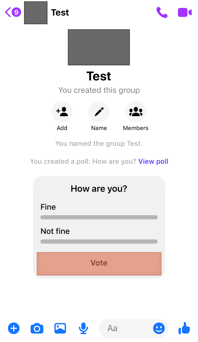 Messenger Vote