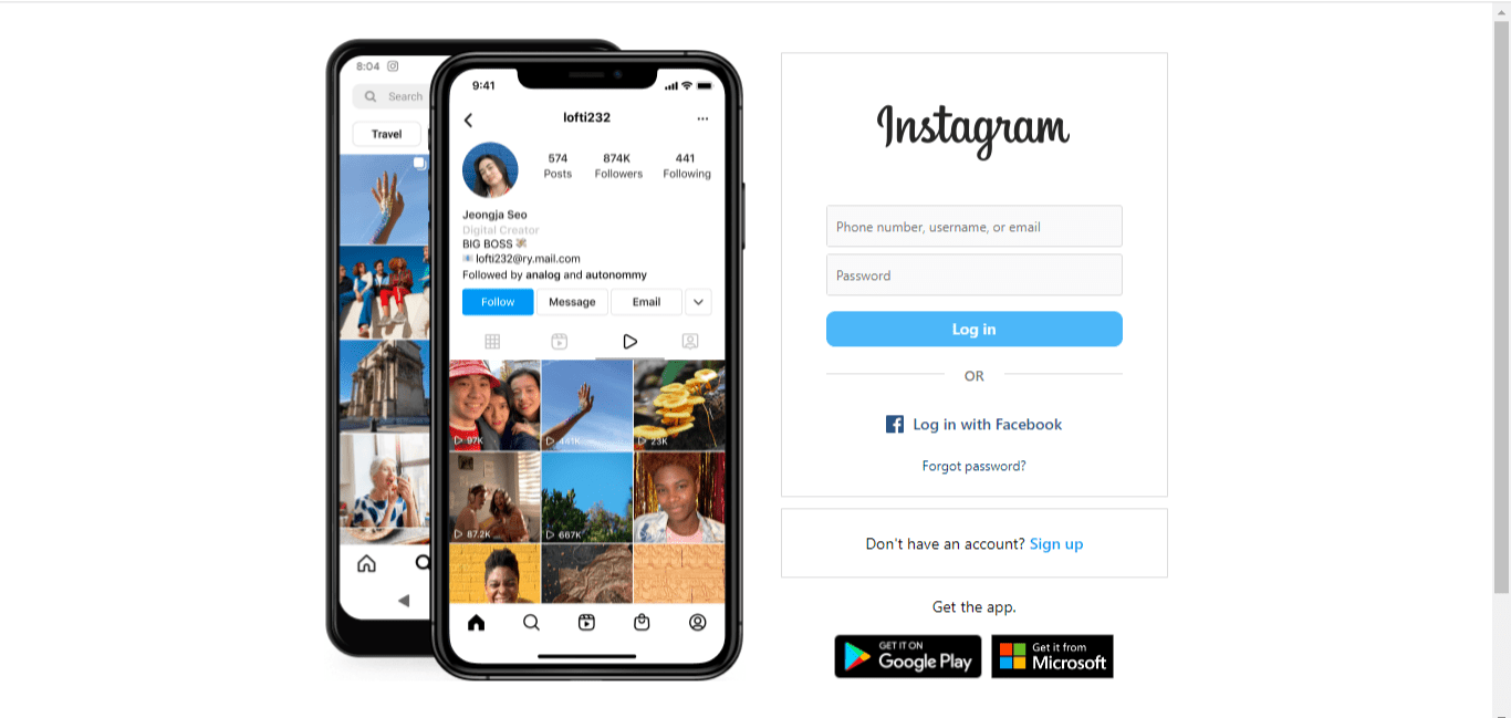 Navigate To Instagram.com