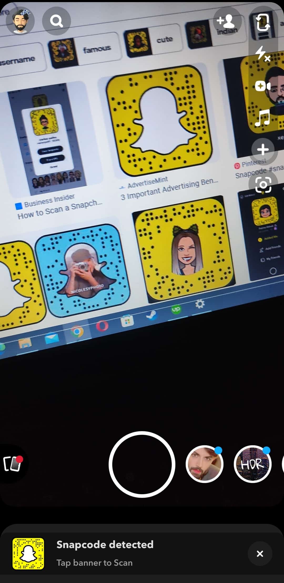 Open Your Snapchat App On Your Phone And Scan Any Of The Snapcode