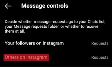 Others On Instagram Option