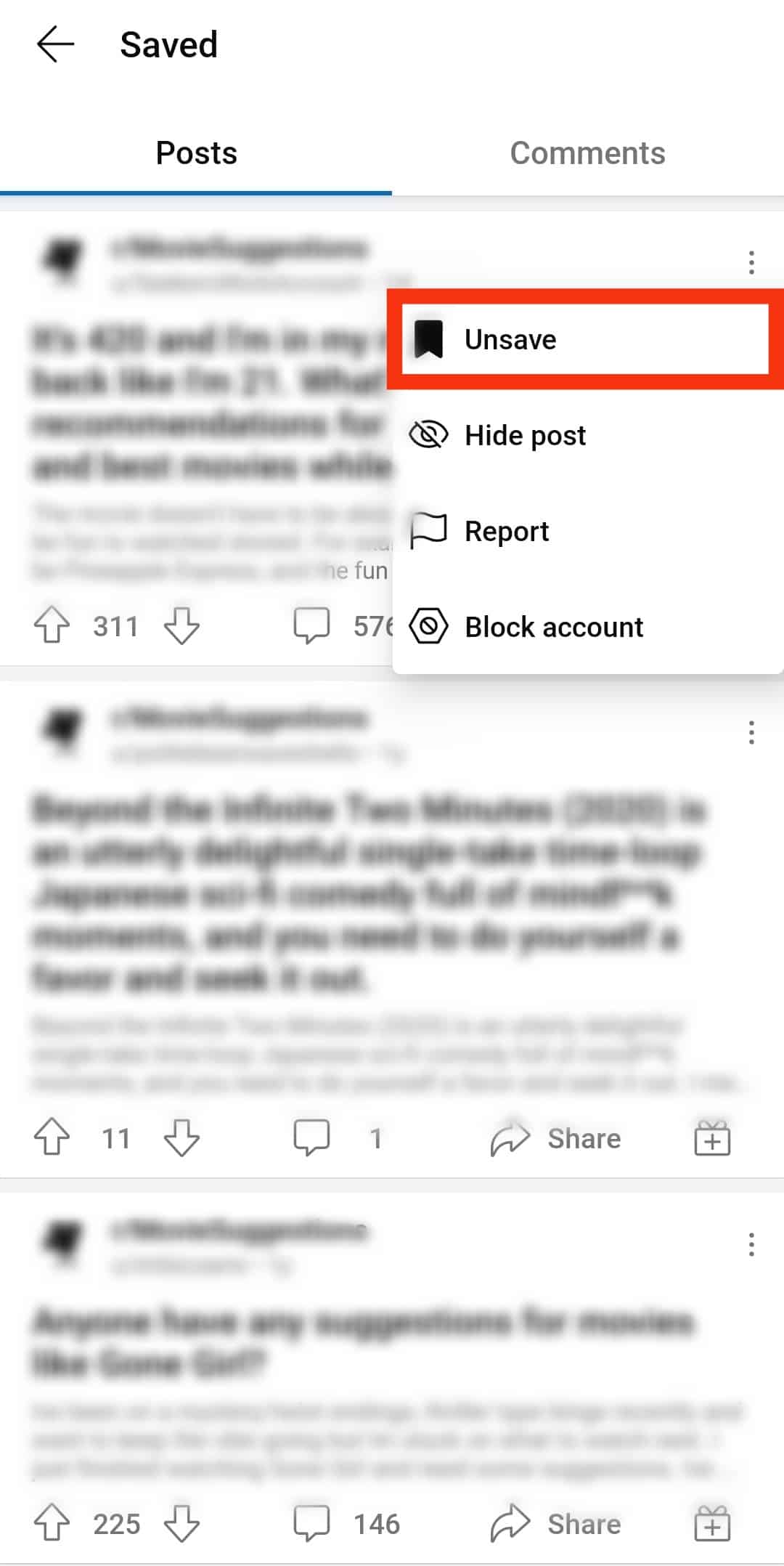 Press The Unsave Option