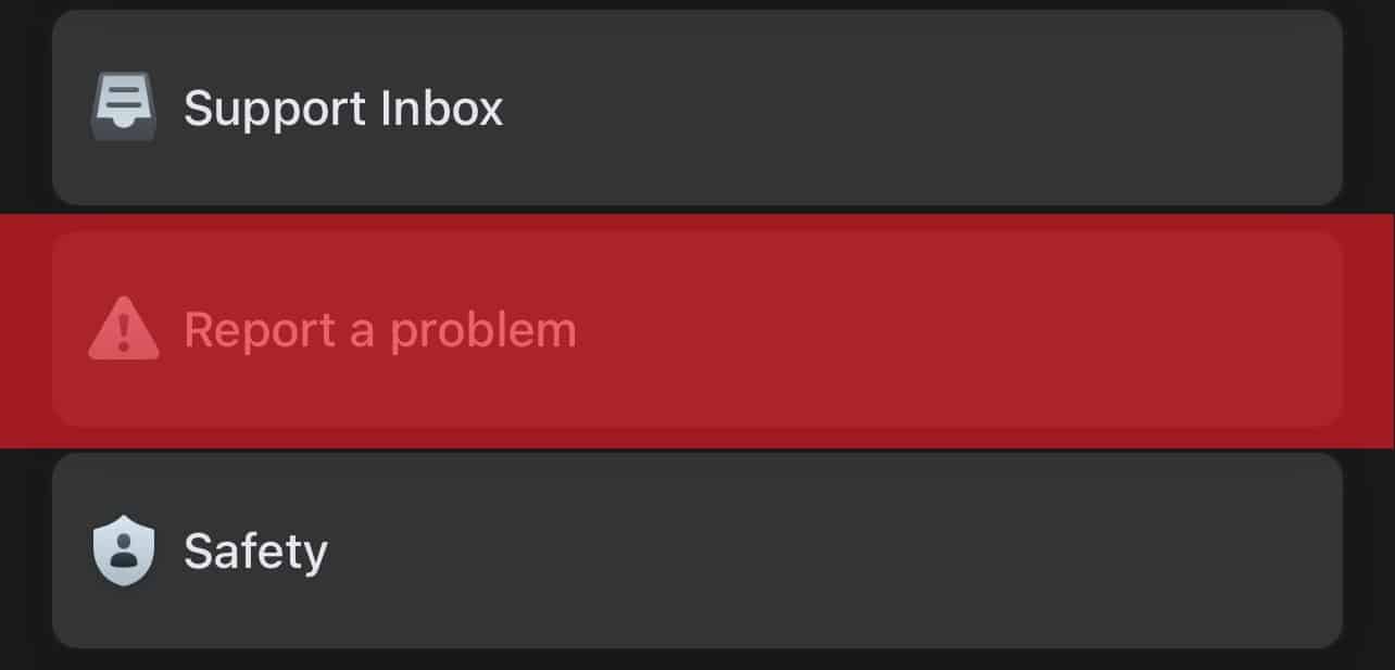 Report A Problem On Facebook