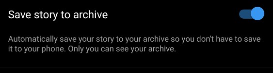 save story to archive