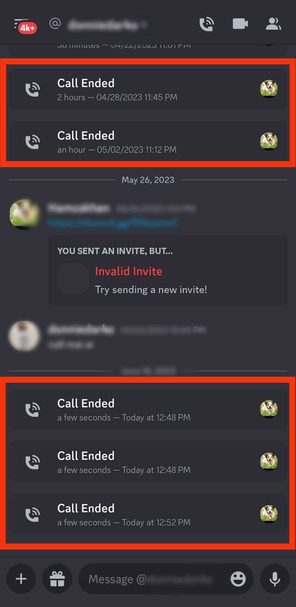 Scroll Down To Check For The Call History