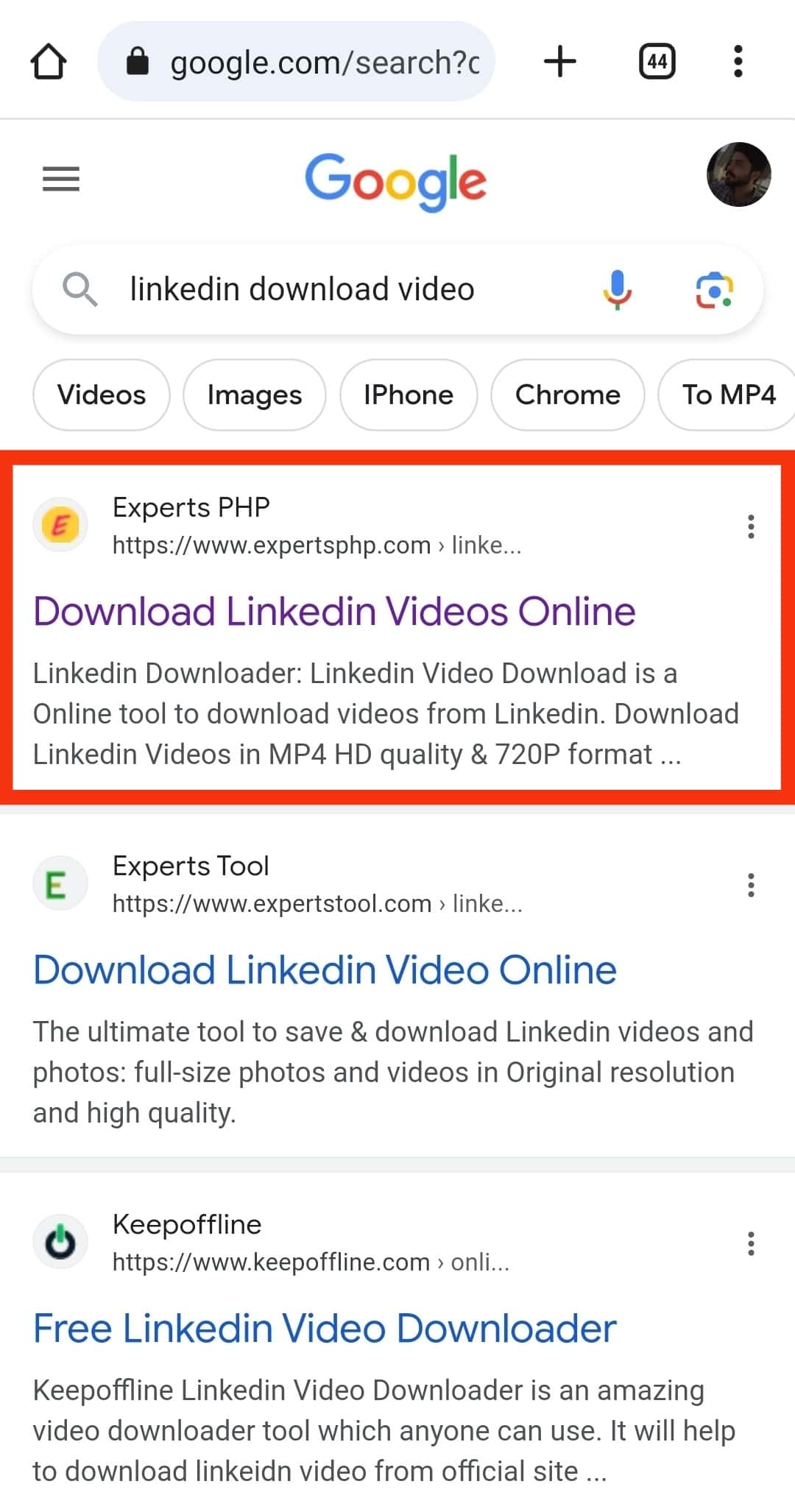 Search For The Linkedin Video Downloader Tool And Select One.