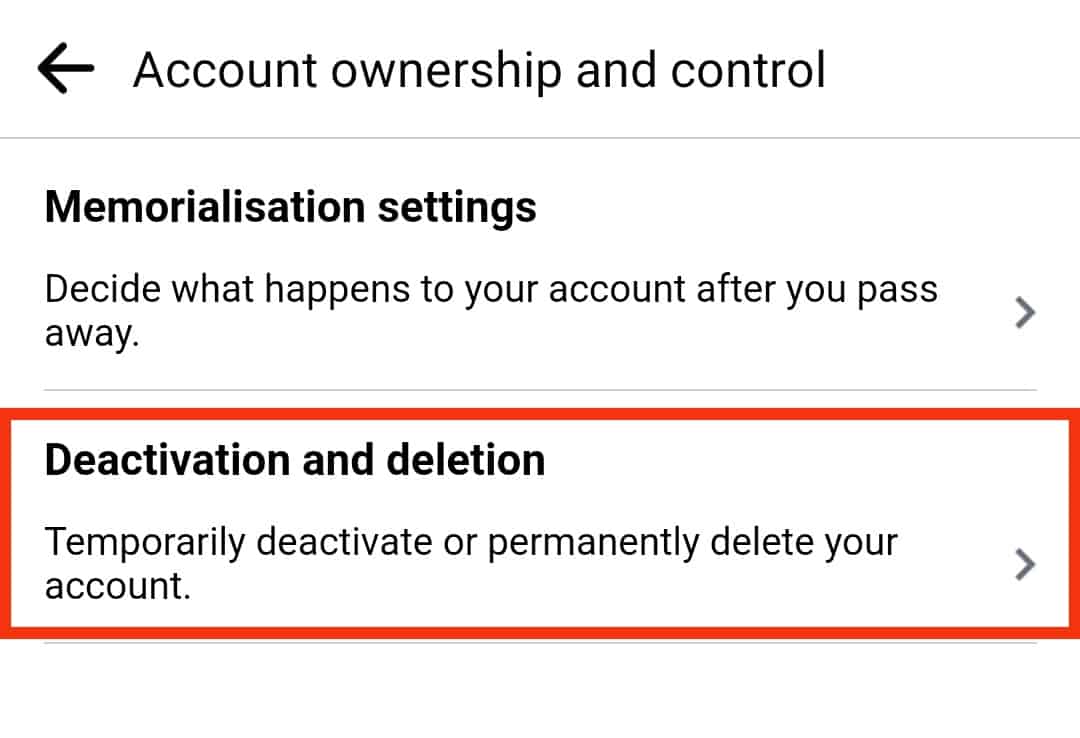 Select Deactivation And Deletion