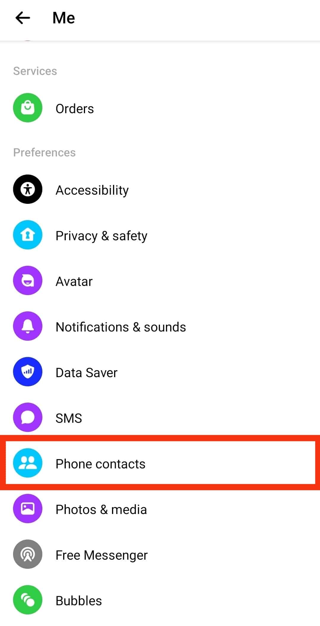 Select Phone Contacts