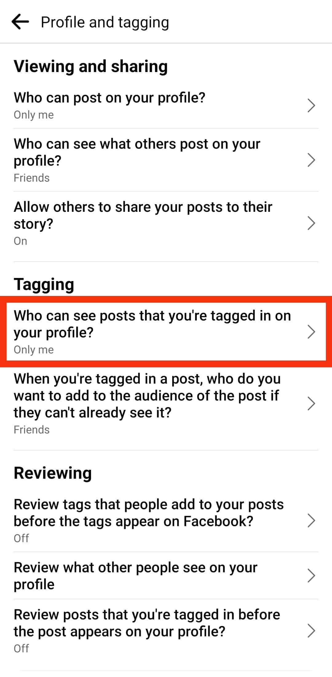 Select Who Can See Posts That You're Tagged In On Your Profile