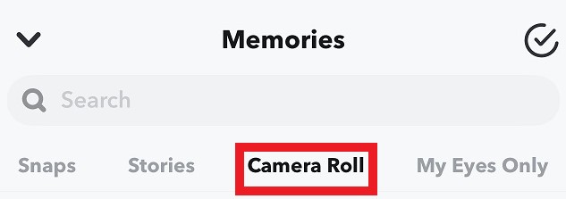 Select Camera Roll Option