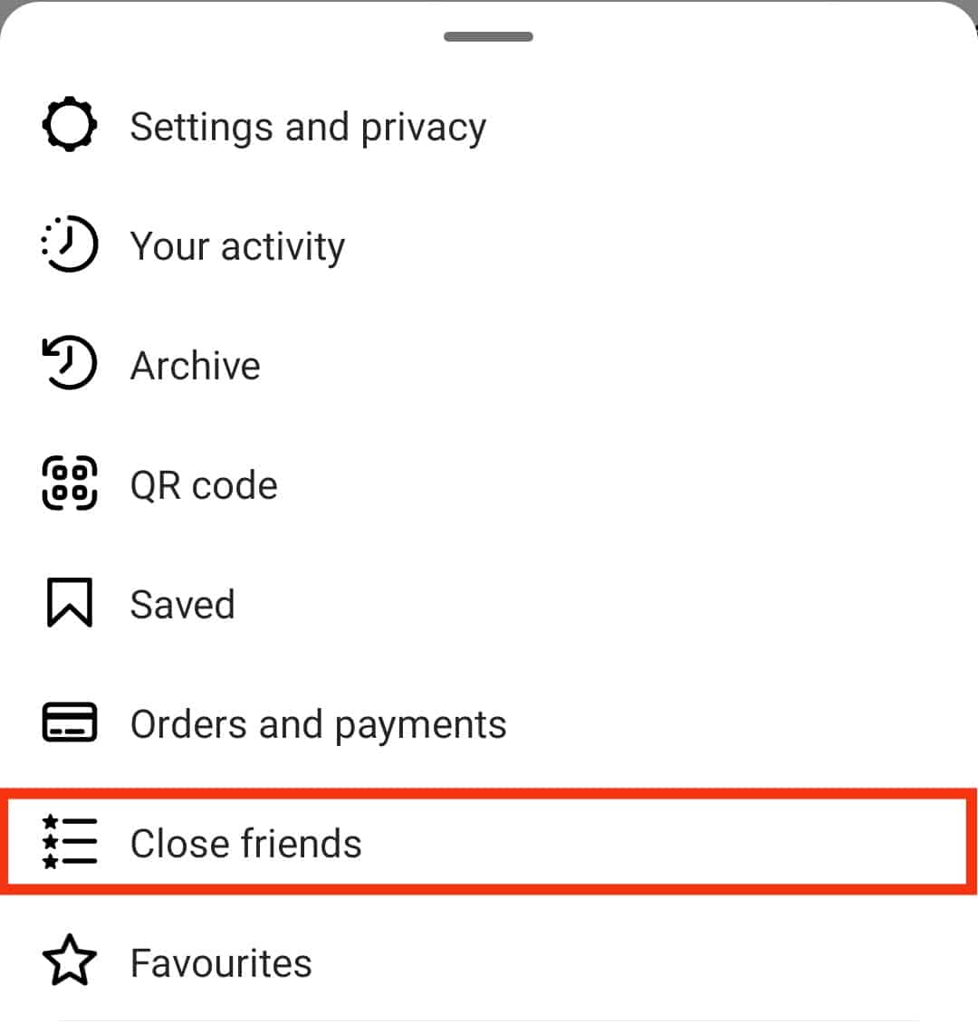 Select Close Friends