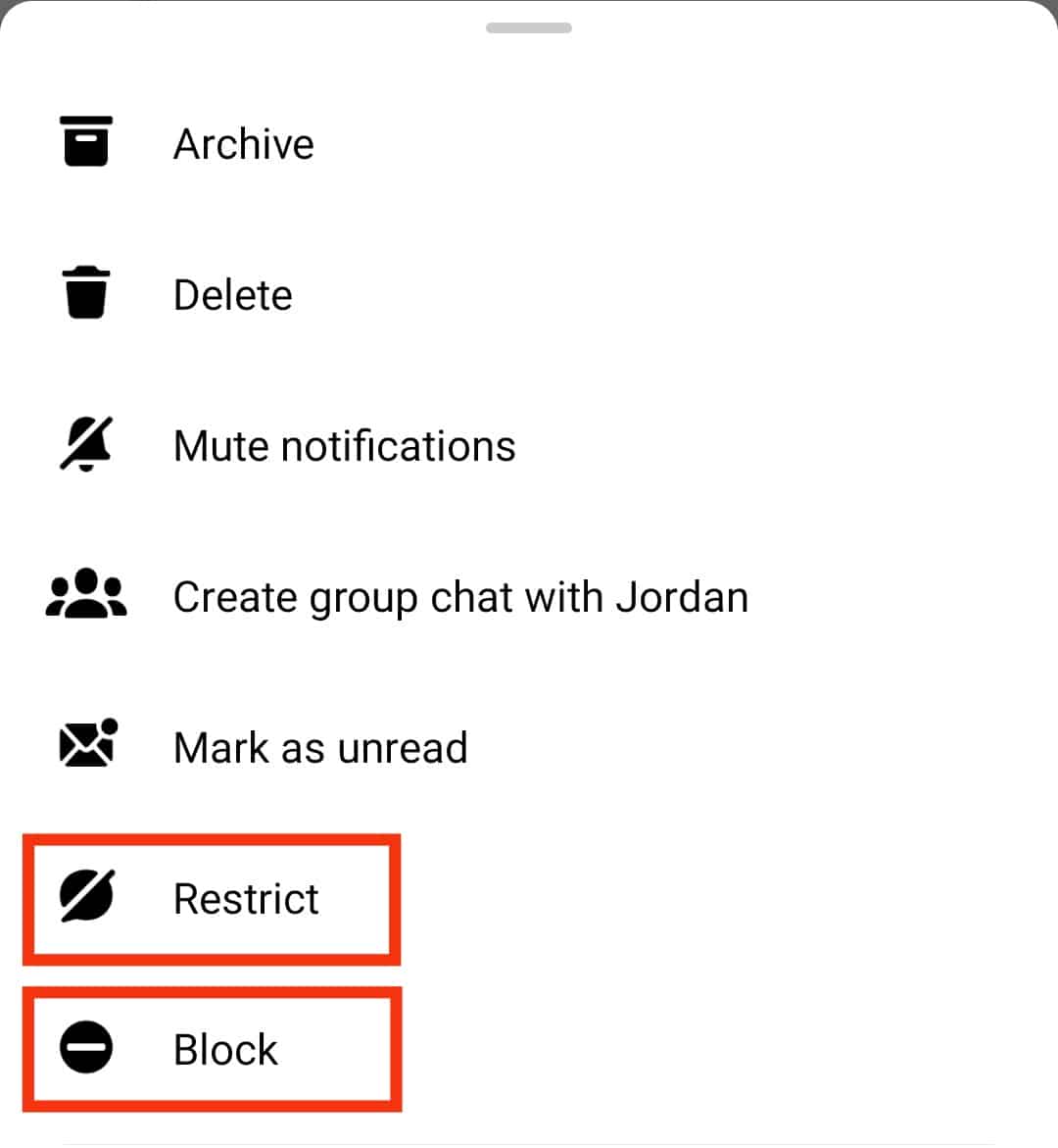 Select Either Restrict Or Block