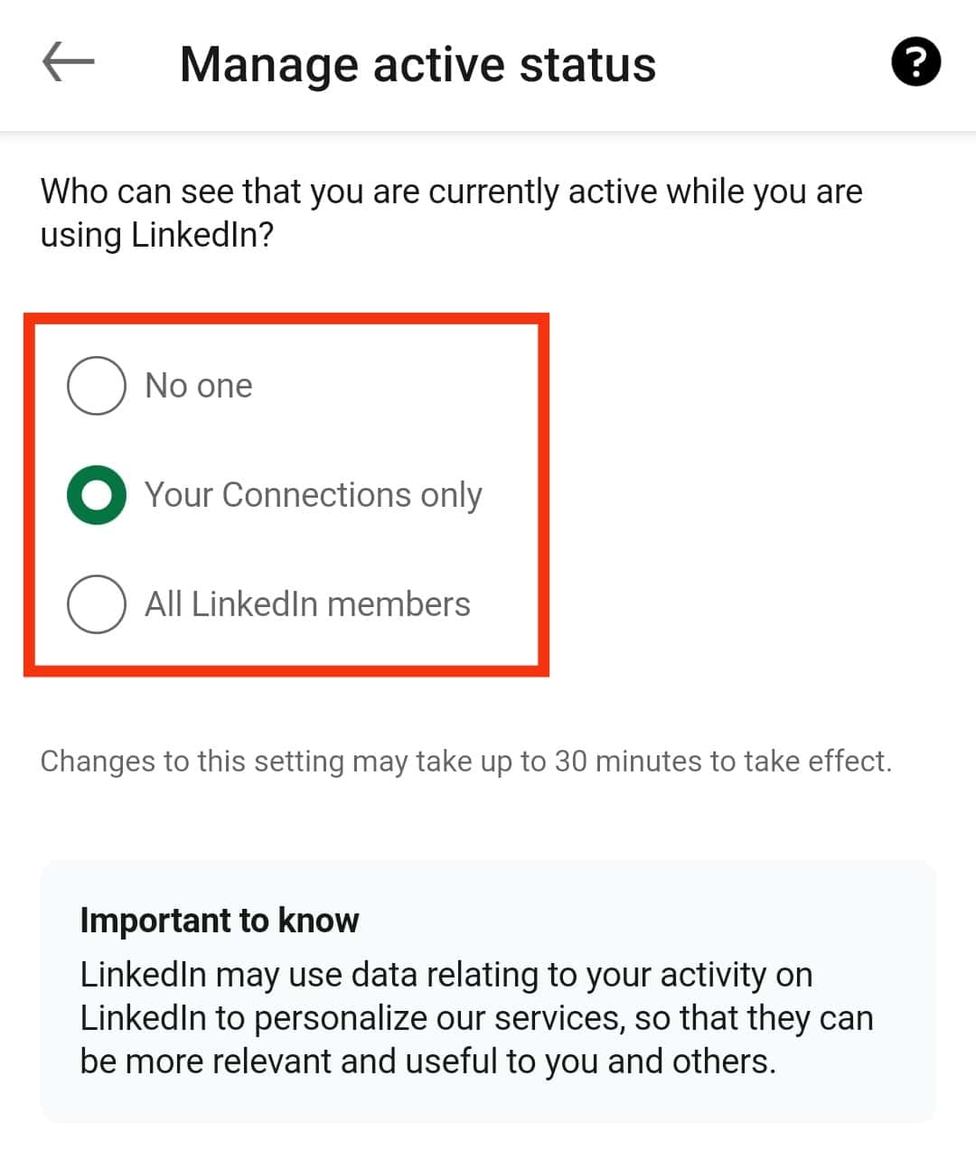 Select How You Want Your Active Status To Display