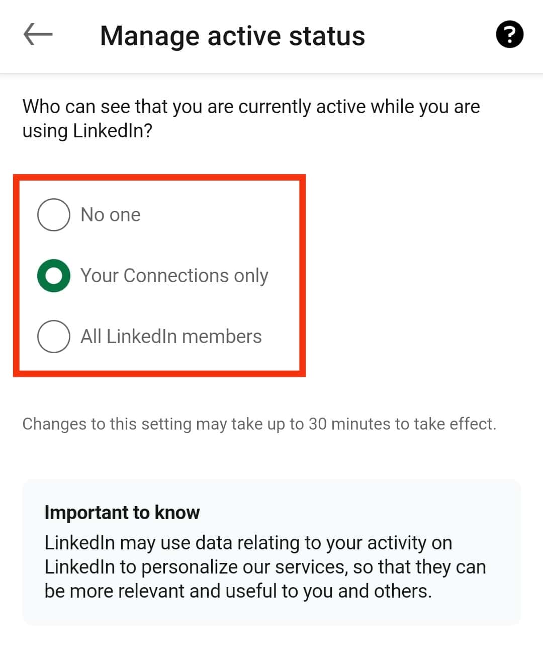 Select How You Want Your Active Status To Display
