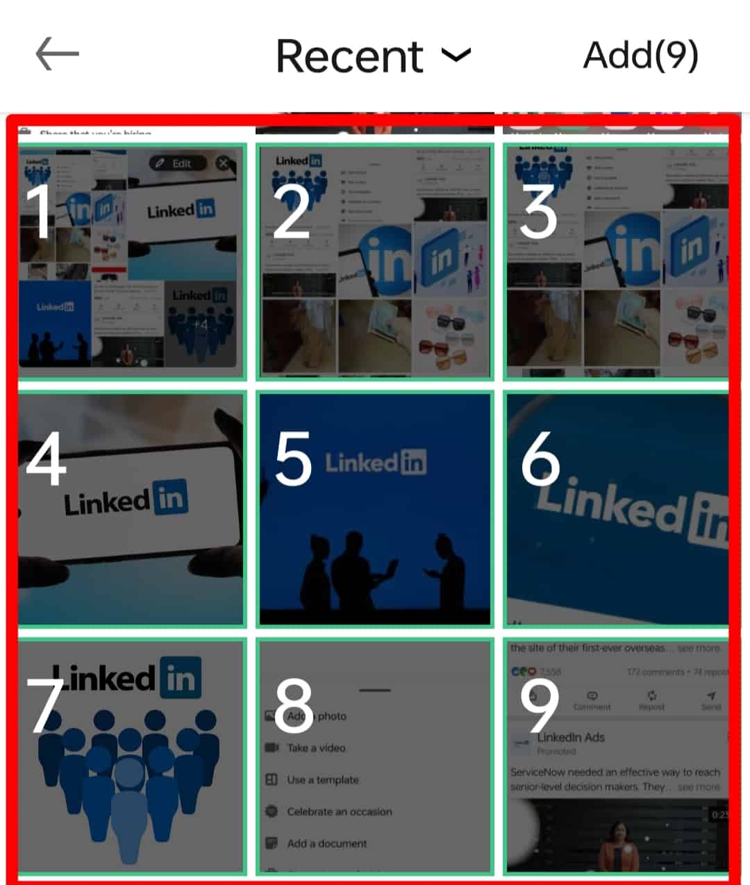 Select Images Choose Up To Nine Images Linkedin