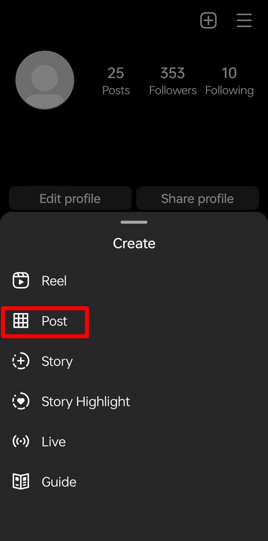 Select Post At The Bottom Instagram