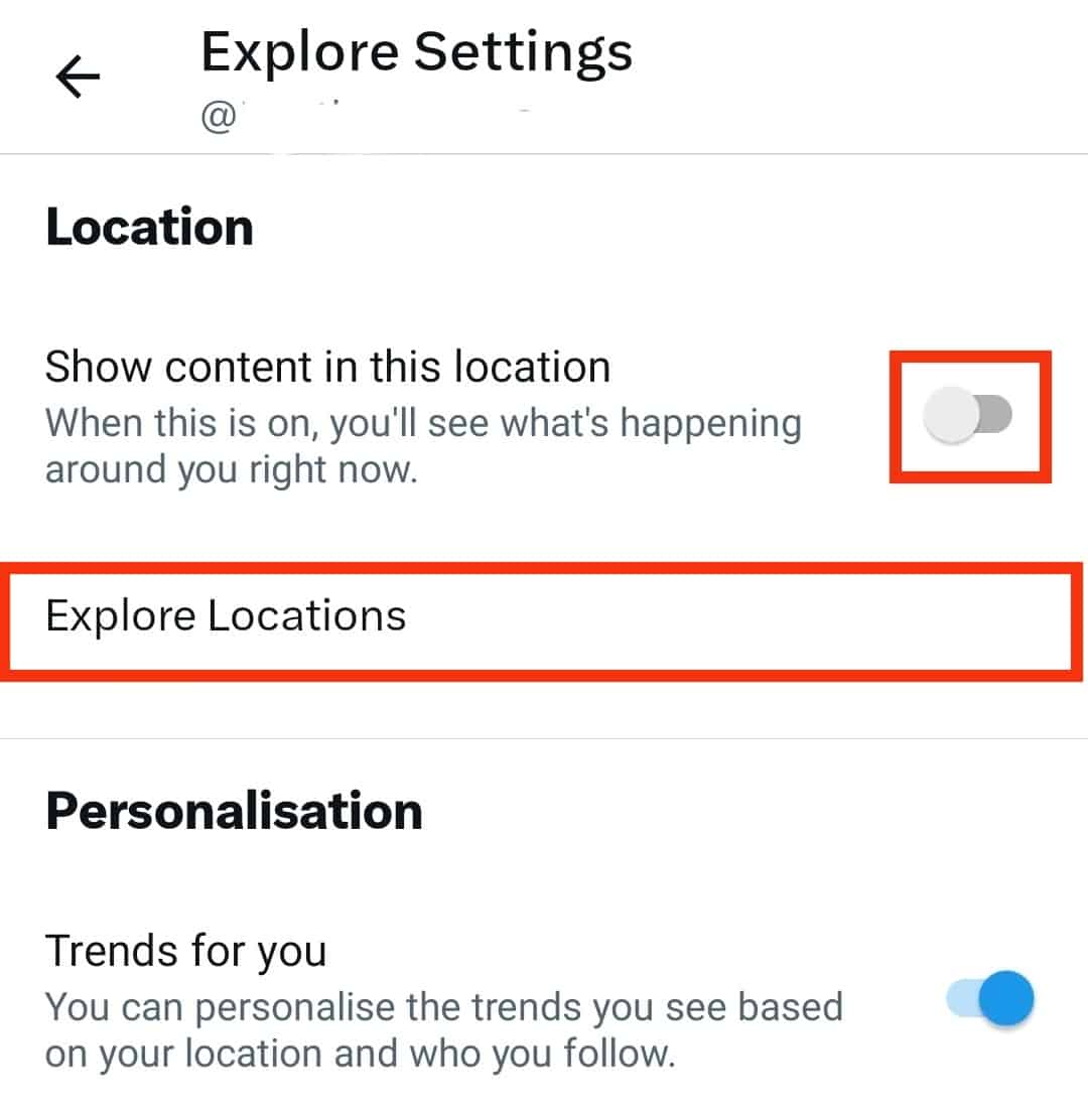 Select The Explore Locations
