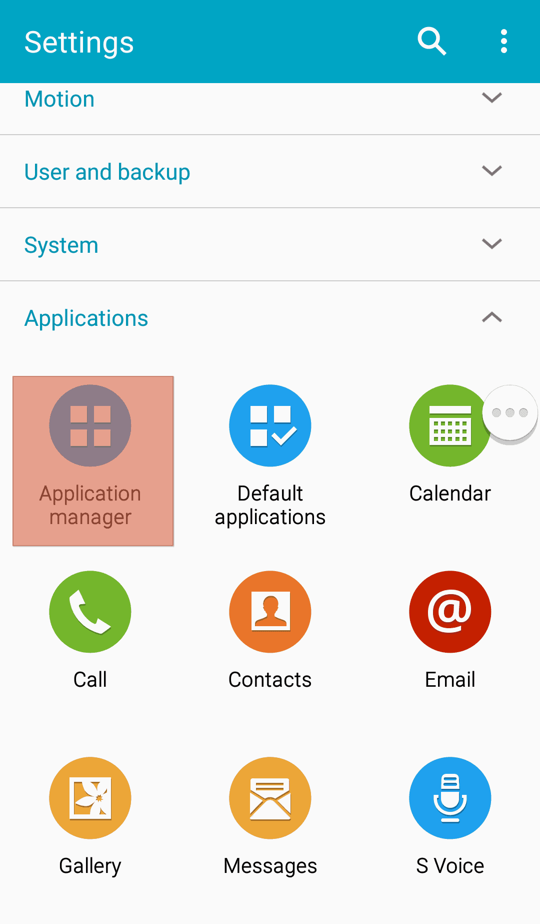 Settings Application Manager