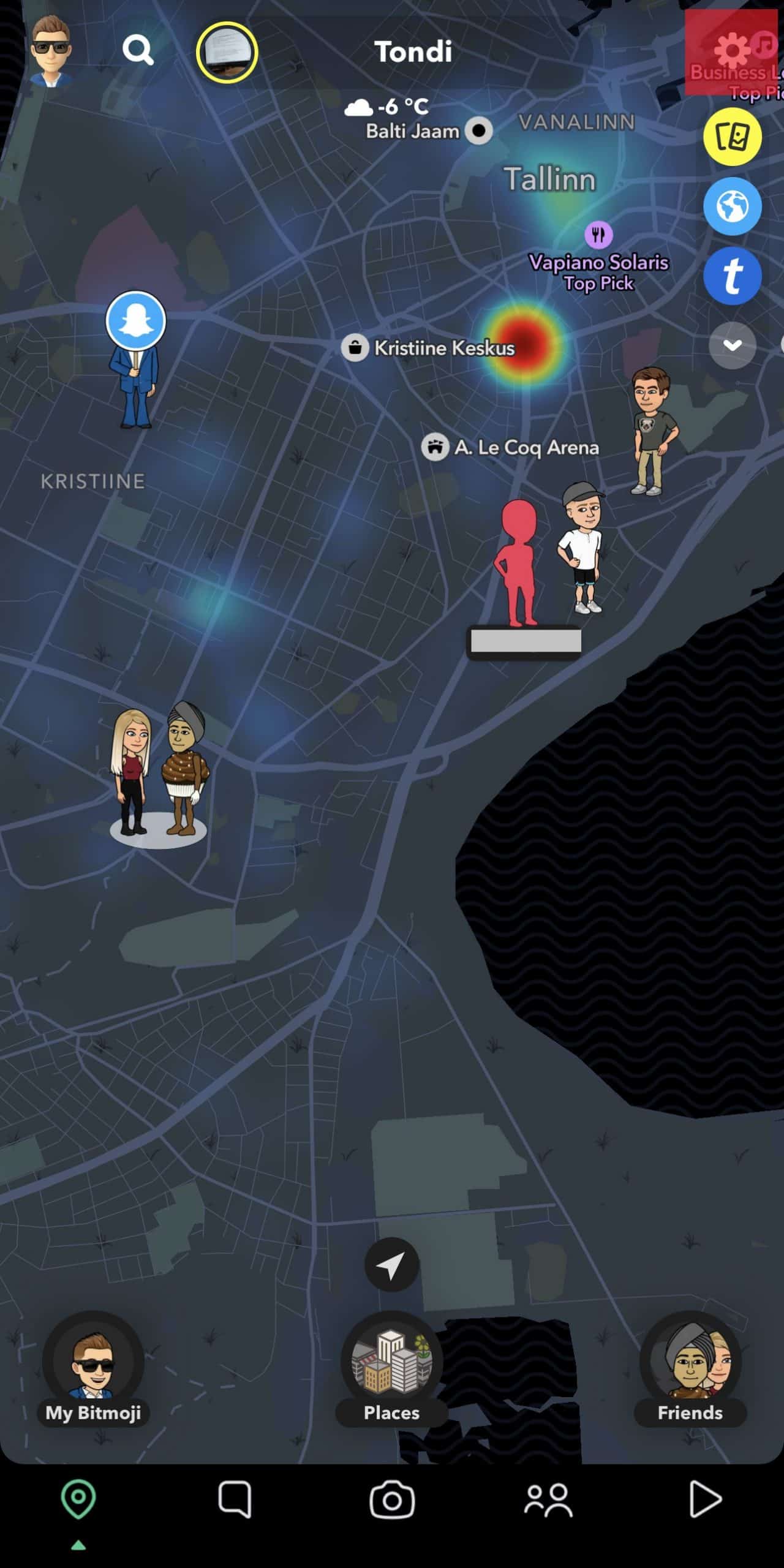 Settings Icon On Snap Map
