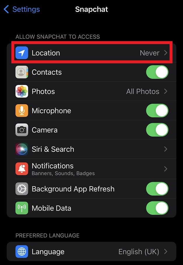 Snapchat Permissions Iphone