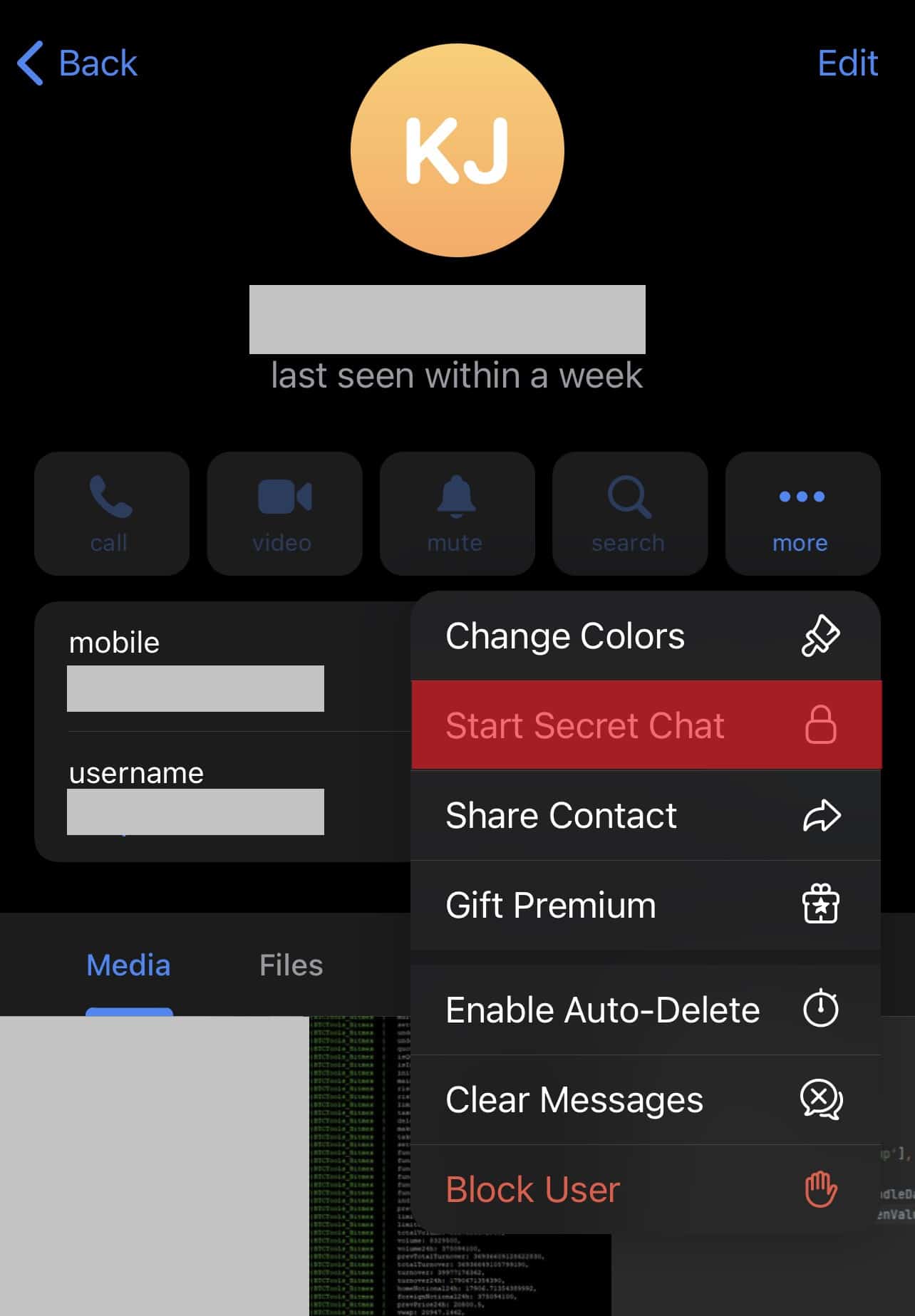 Start Secret Chat On Telegram