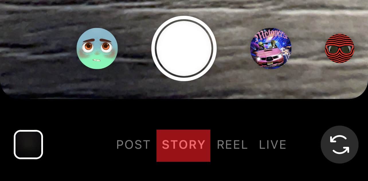 Story Option On The Instagram Mobile App