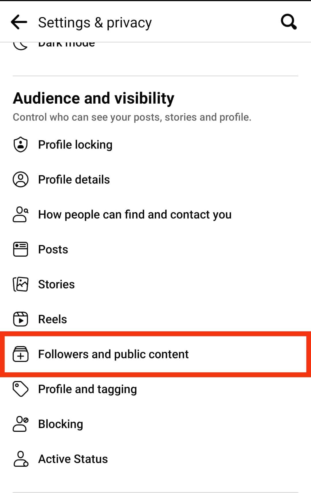 Tap Followers And Public Content