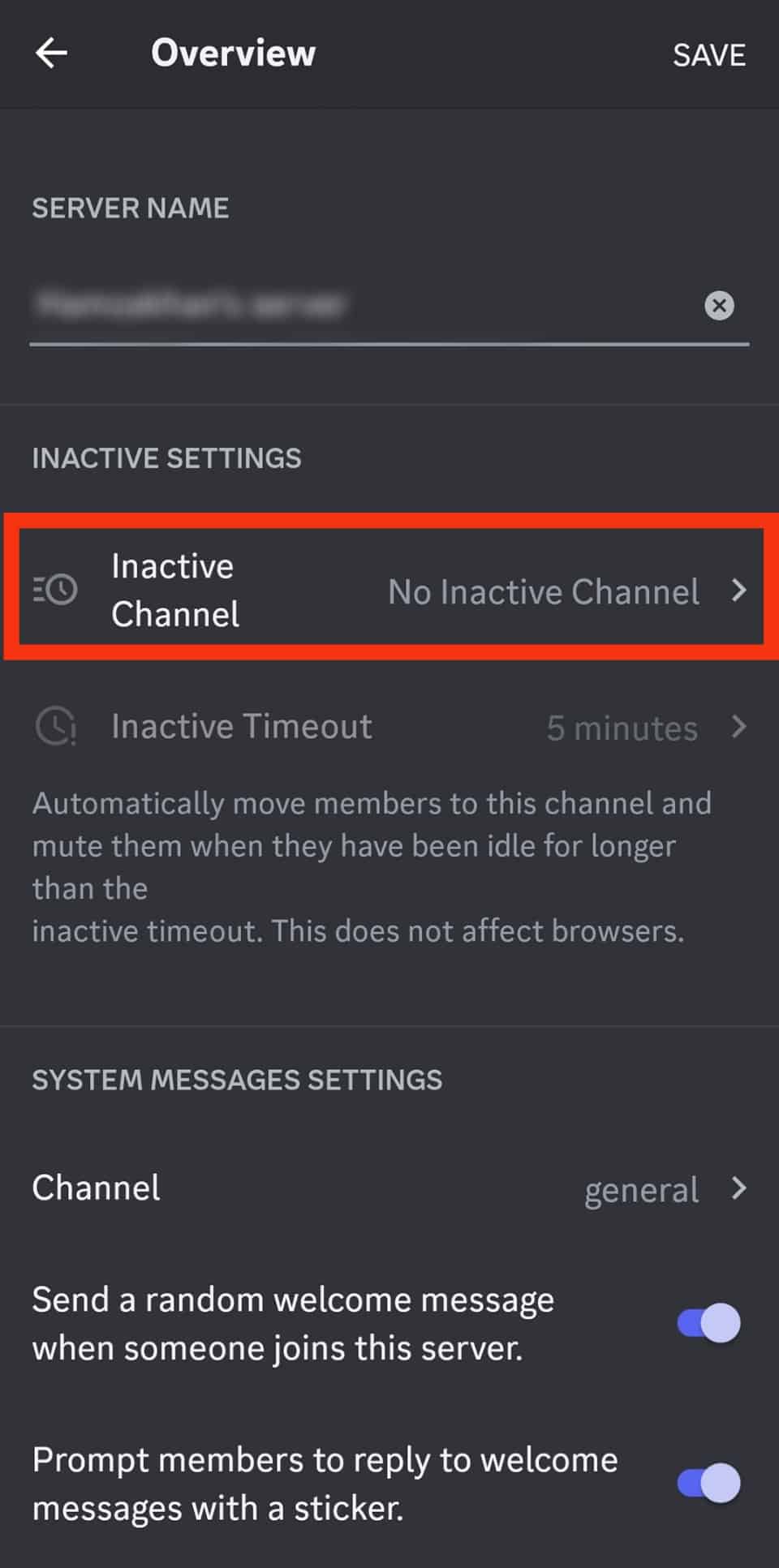 Tap On Inactive Channel