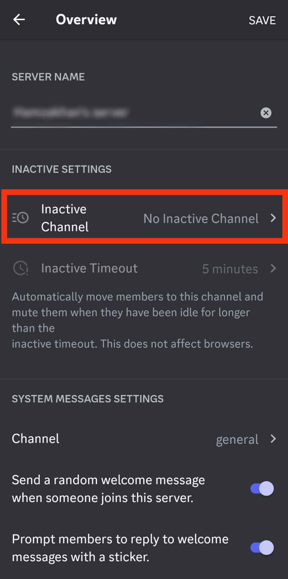 Tap On Inactive Channel