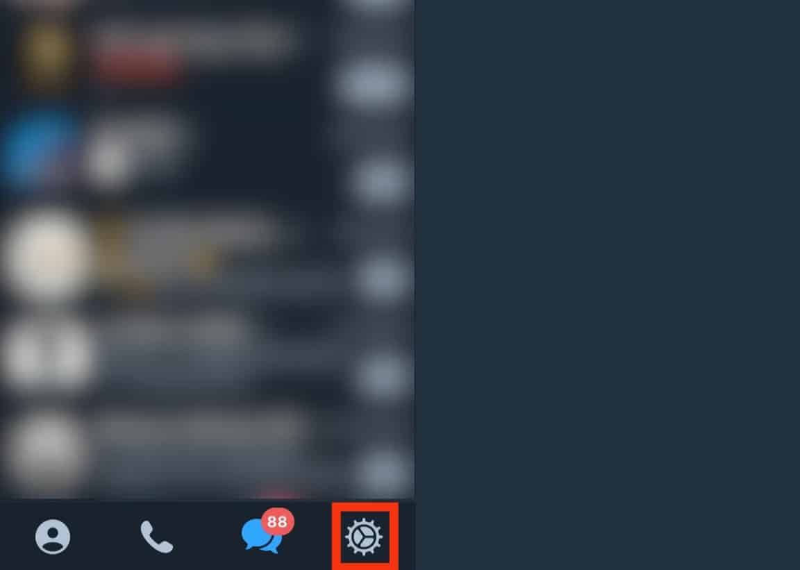 Tap On Settings Icon At The Bottom