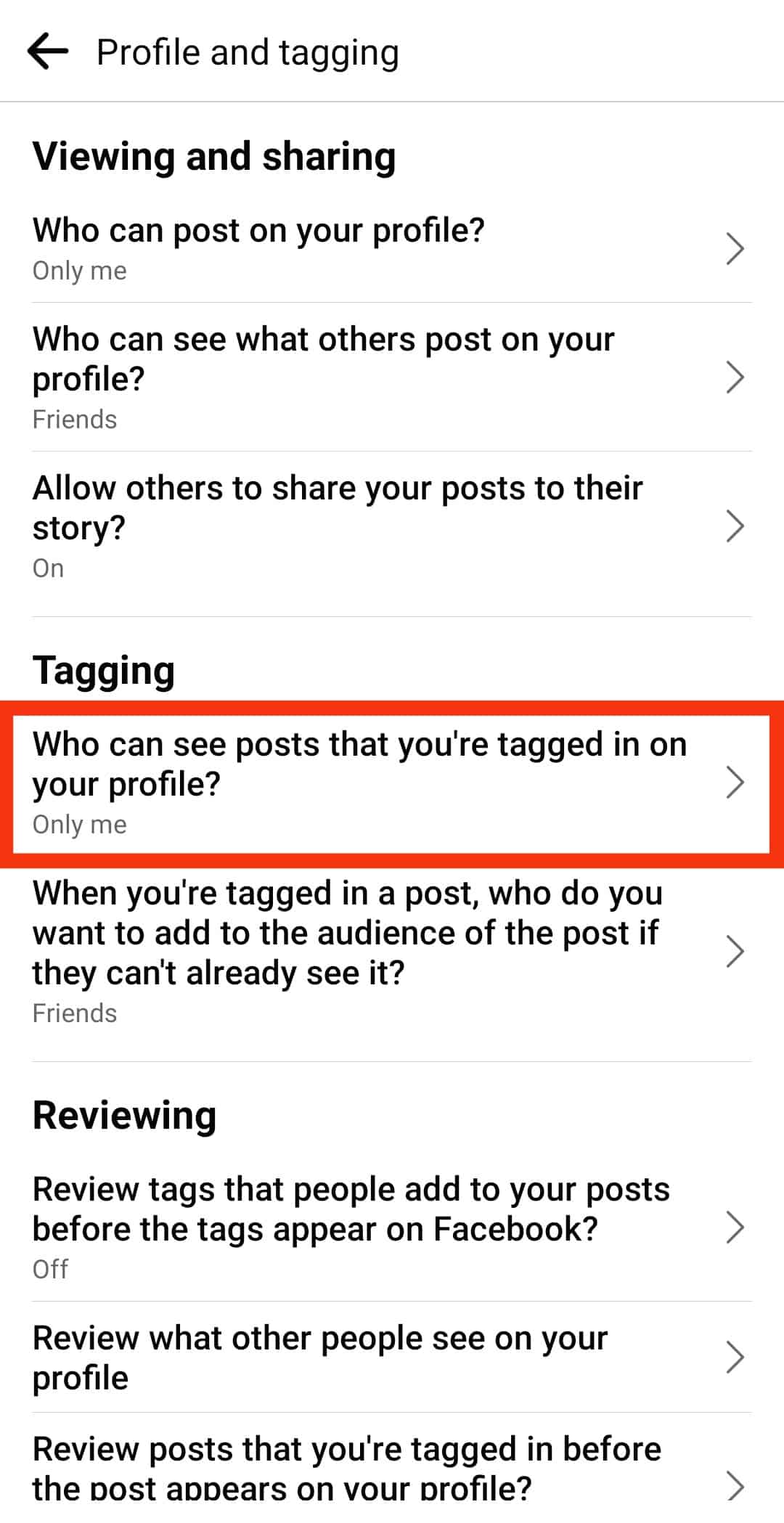 Tap On 'Who Can See Posts That You're Tagged In On Your Profile