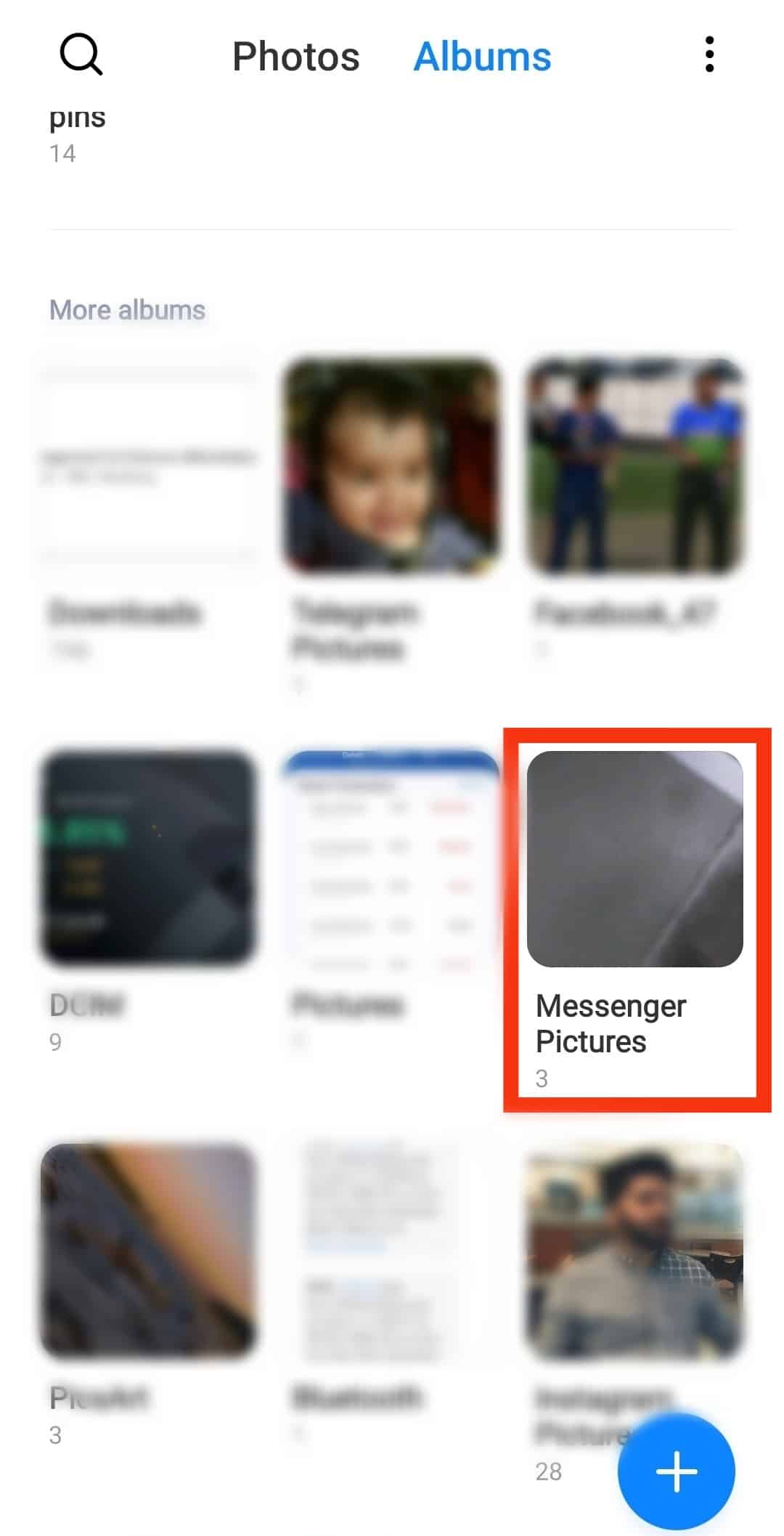 Tap On The Messenger Folder