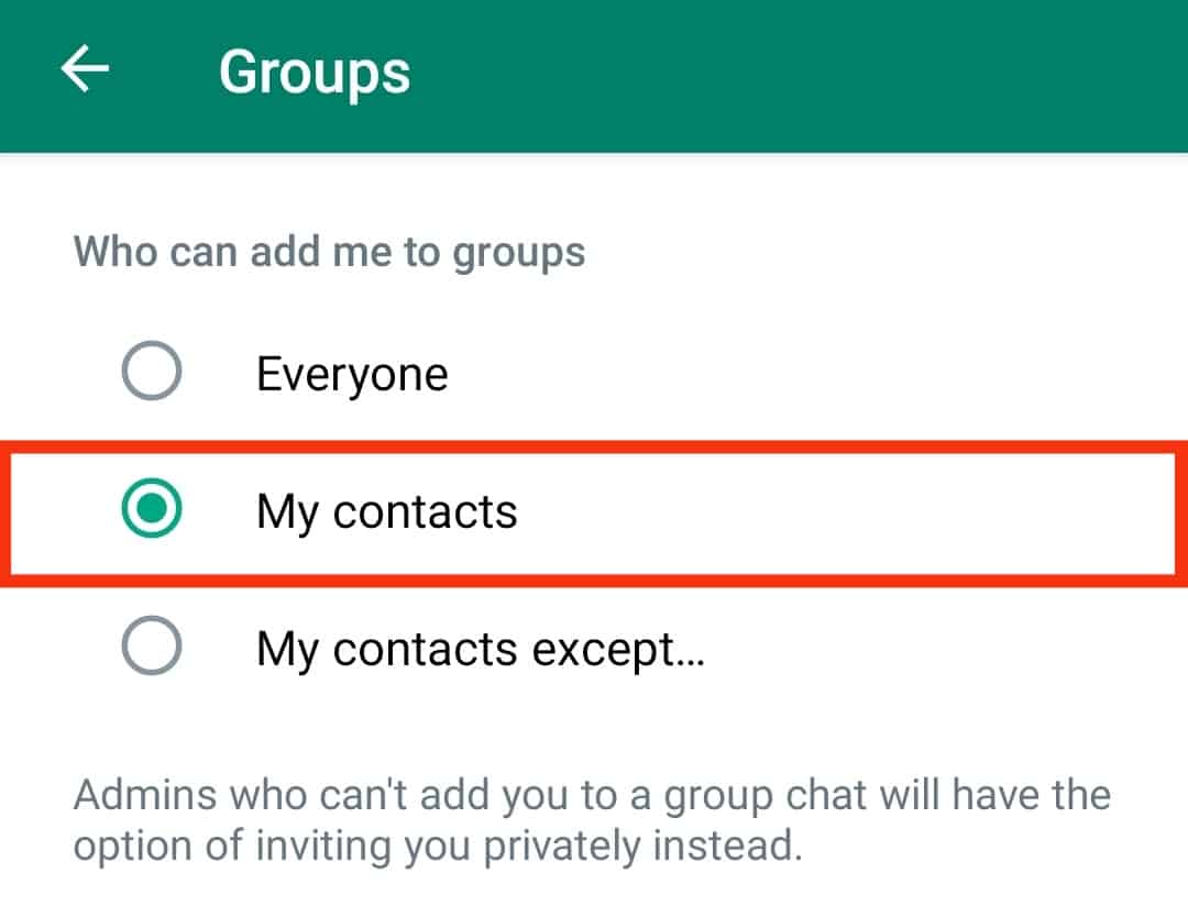 Tap On The My Contacts Option