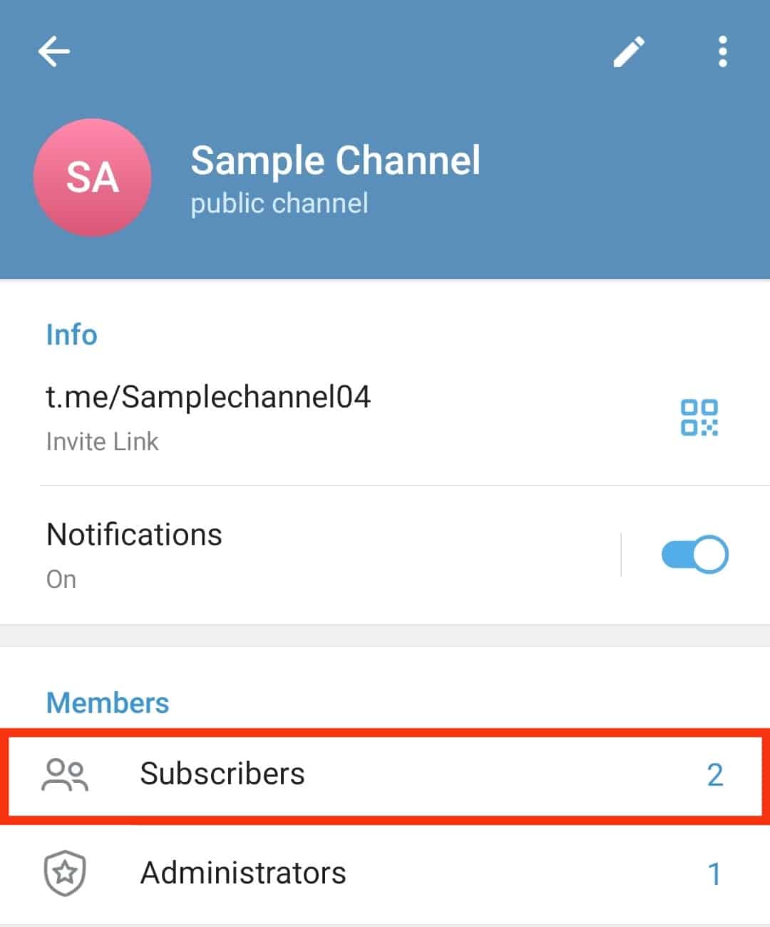 Tap On The Subscribers Option
