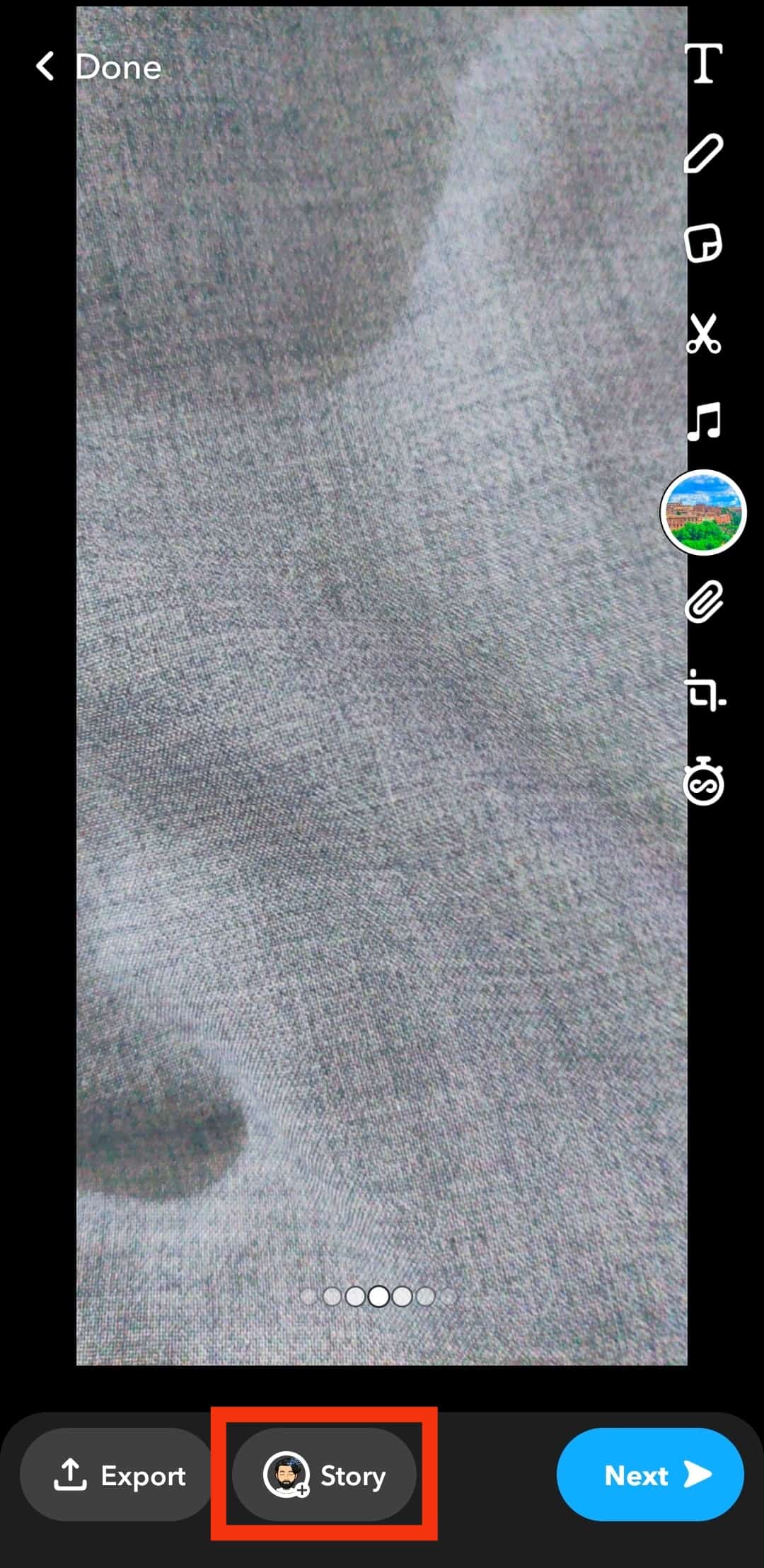 Tap On The Story Option
