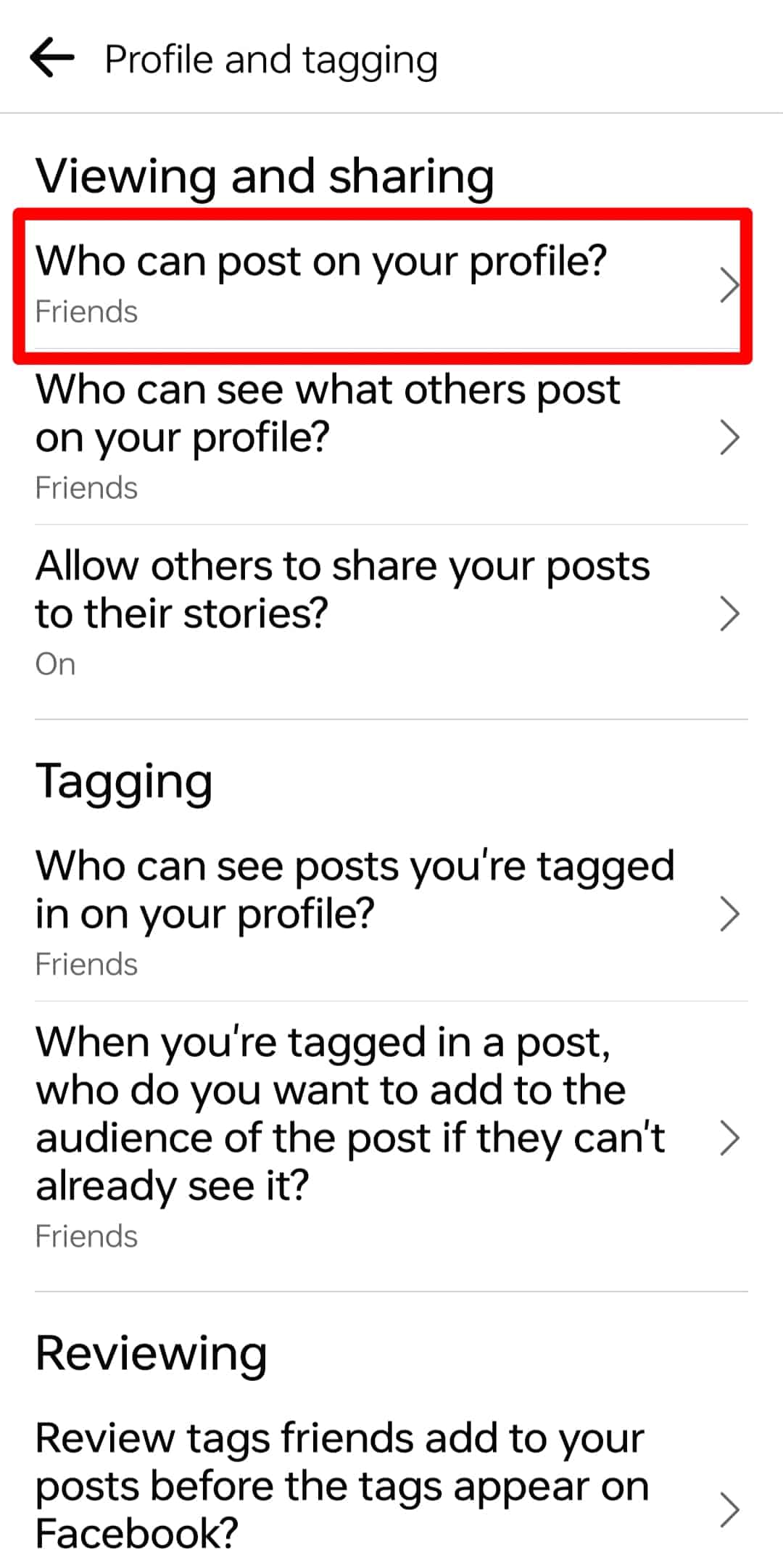 Tap On Who Can Post On Your Profile Facebook