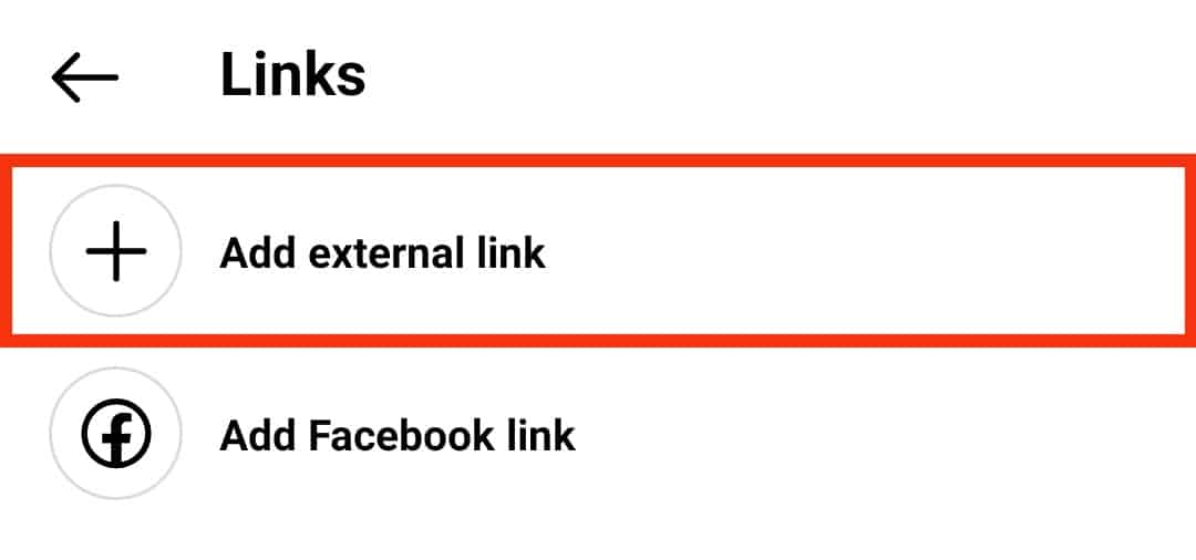 Tap The Option For Add External Link