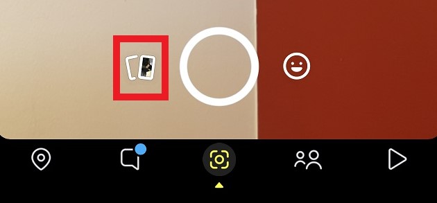 Tap The Photo Icon On Snapchat