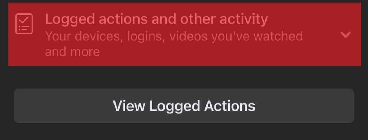 Tap On Logged Actions And Other Activity