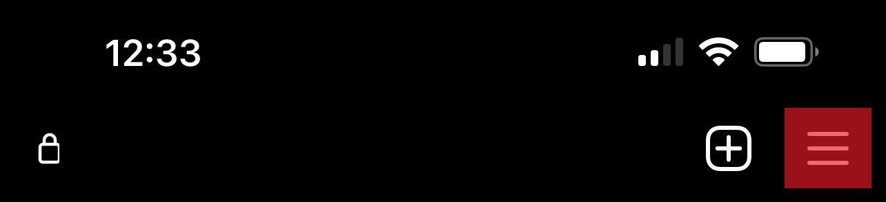 Three Bars Menu Icon On Instagram