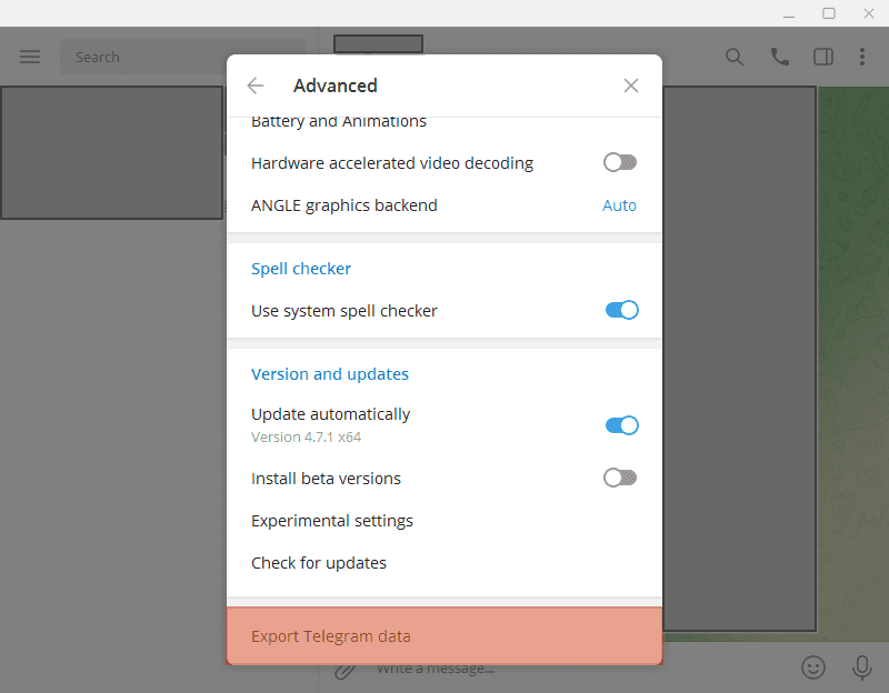 Telegram Export Data