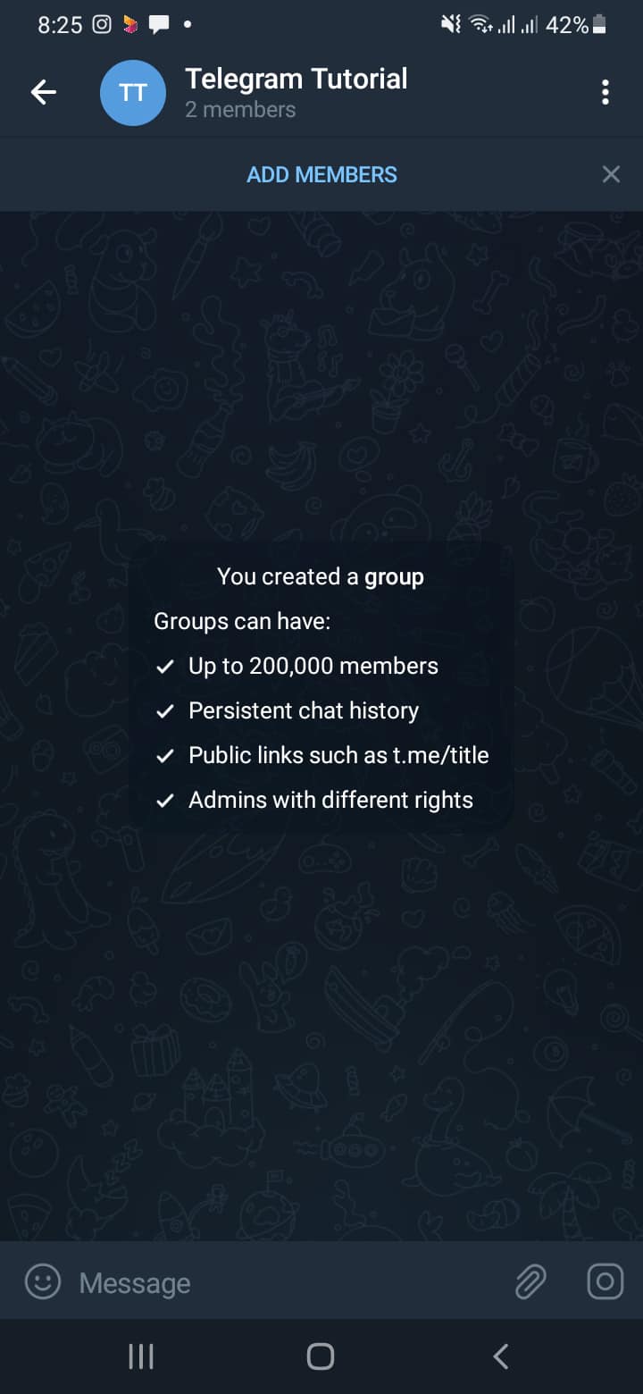 Telegram Group View
