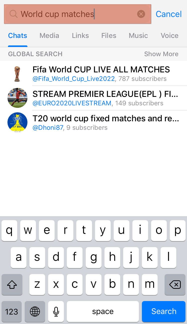 Telegram Search Results