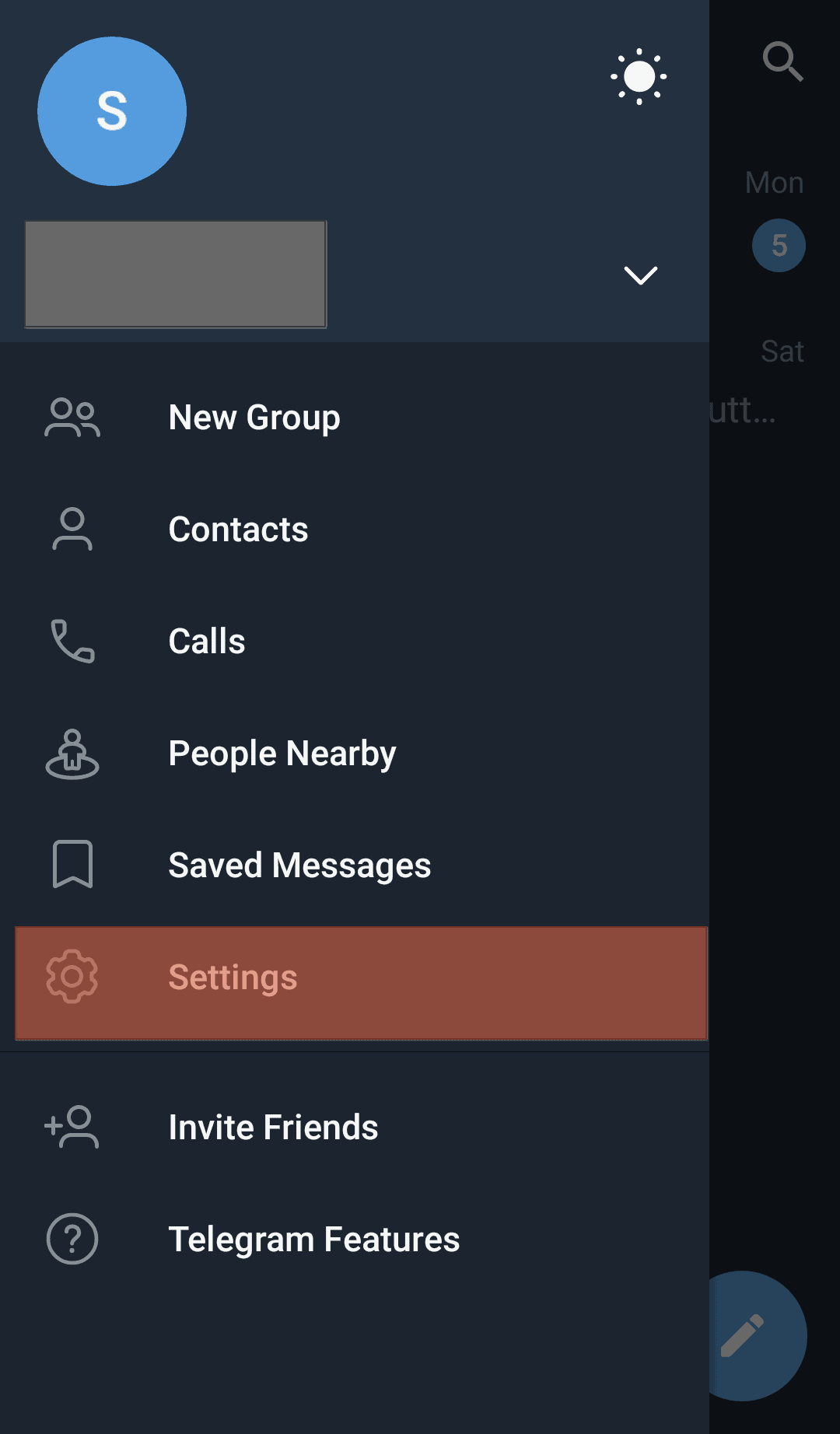 Telegram Settings Android